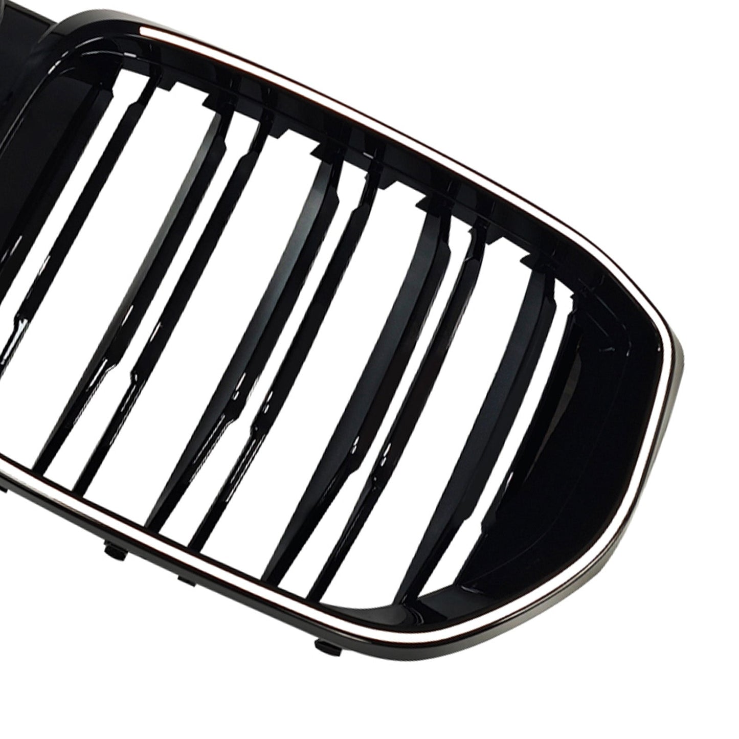 Griglia paraurti anteriore nera a doppia linea con LED per BMW G05 LCI X5 2024+