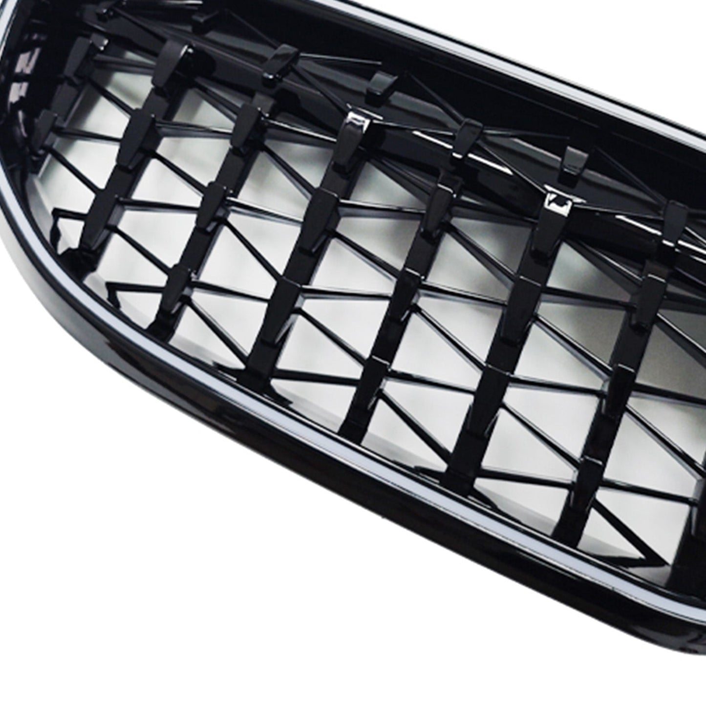 Griglia anteriore a doppio rene diamantata per BMW Serie 3 G20 2019-2022, codice 51138072085, colore nero.