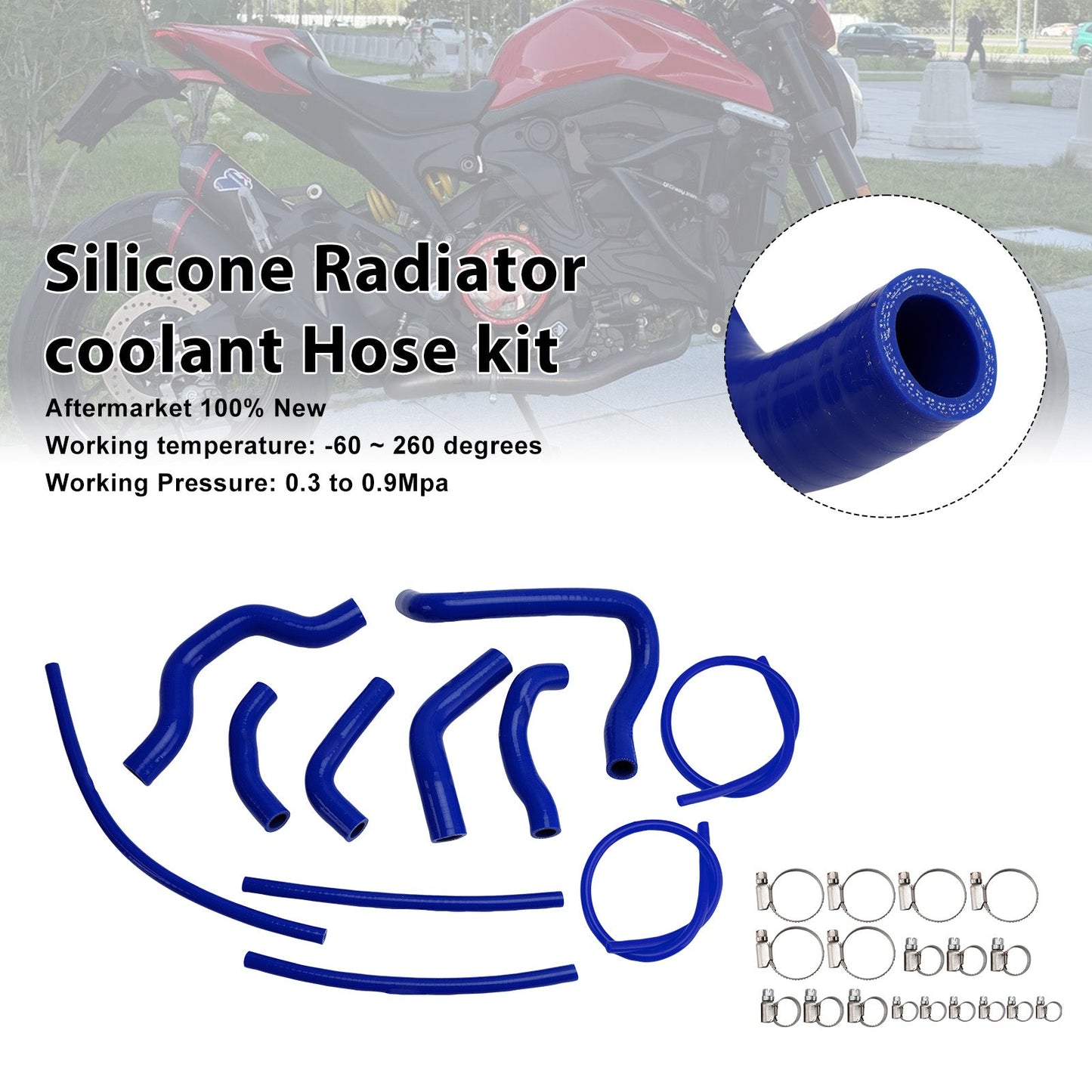 Tubo flessibile del liquido di raffreddamento del radiatore in silicone Ducati Monster 937 2021-2025