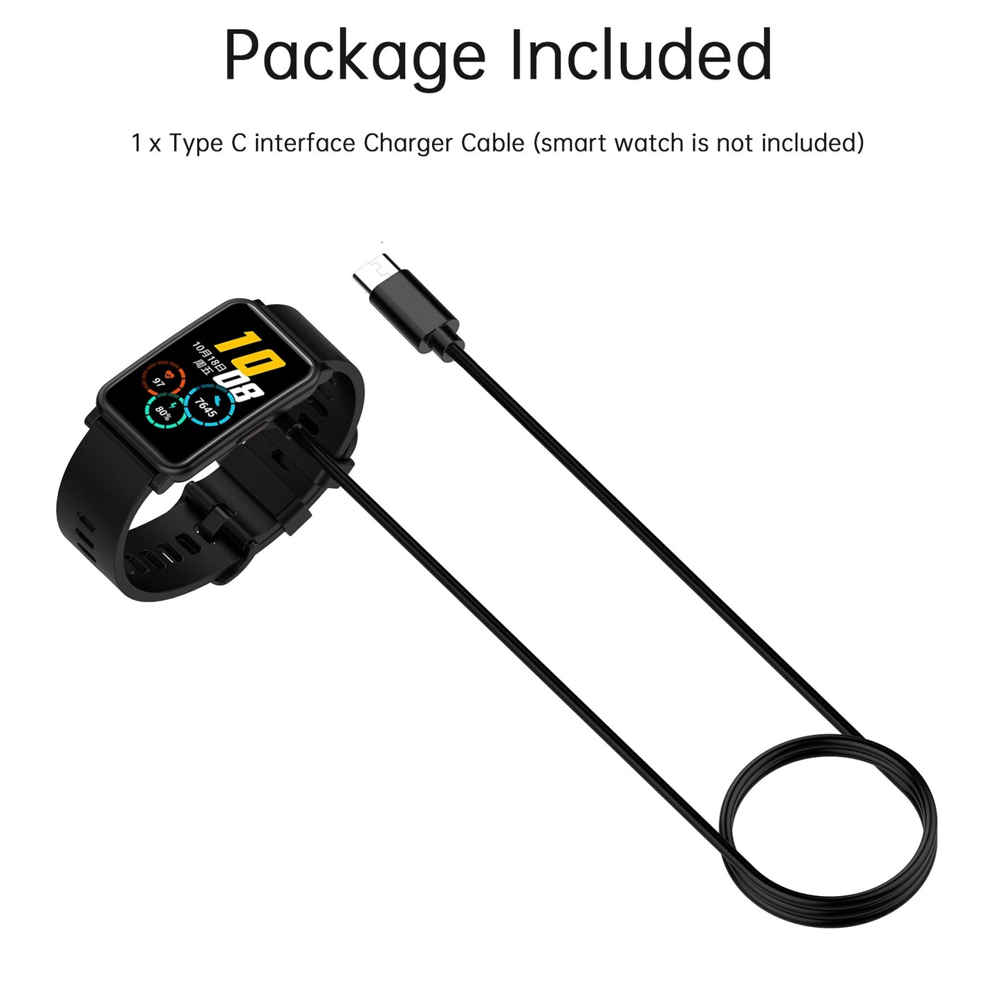 Cavo di ricarica portatile tipo C per Huawei Watch Fit3 per Band 10/9/8/7/6pro