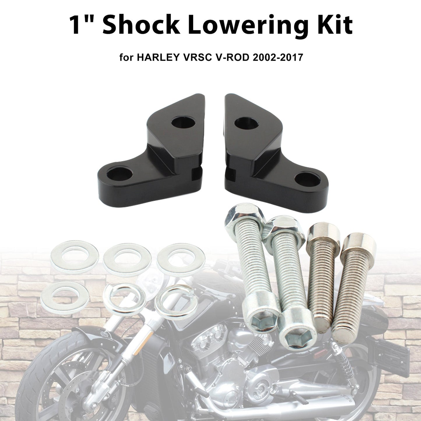 Kit di abbassamento ammortizzatori da 1"" per HARLEY VRSC V-ROD 2007-2017