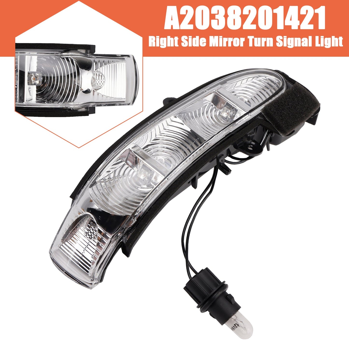 Indicatore di direzione specchietto laterale destro per Mercedes-Benz W211 S211 W463 A2038201421
