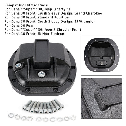 Copertura differenziale anteriore Jeep Wrangler 1987-2018 per Dana 30 Yukon YHCC-D30