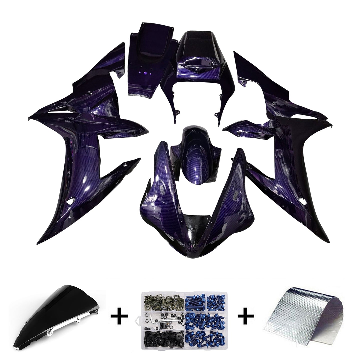 Kit carenatura iniezione plastica ABS per Yamaha YZFR1 YZF-R1 2002-2003