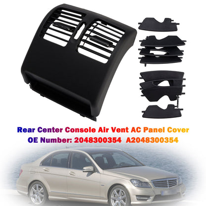 Copertura del pannello di ventilazione della console centrale posteriore per Mercedes Benz Classe C W204 2007-2014, nera