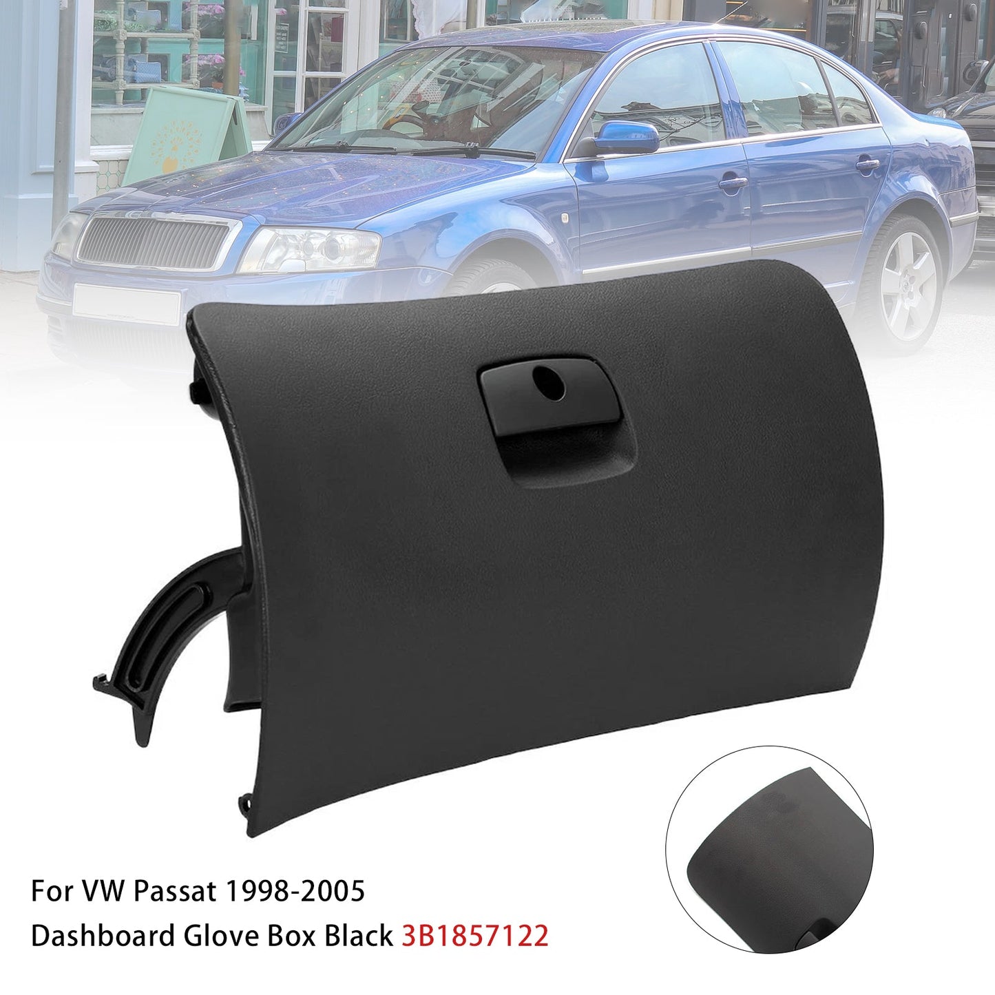 Vano portaoggetti per cruscotto nero 3B1857122 per VW Passat 1998-2005