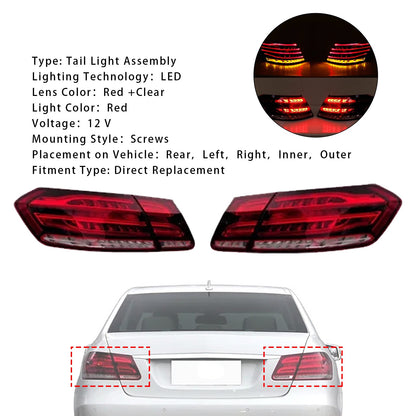 2013-2015 Mercedes-Benz CLASSE E W212 BERLINA FACELIFT 4 pezzi fanale posteriore a LED luce freno