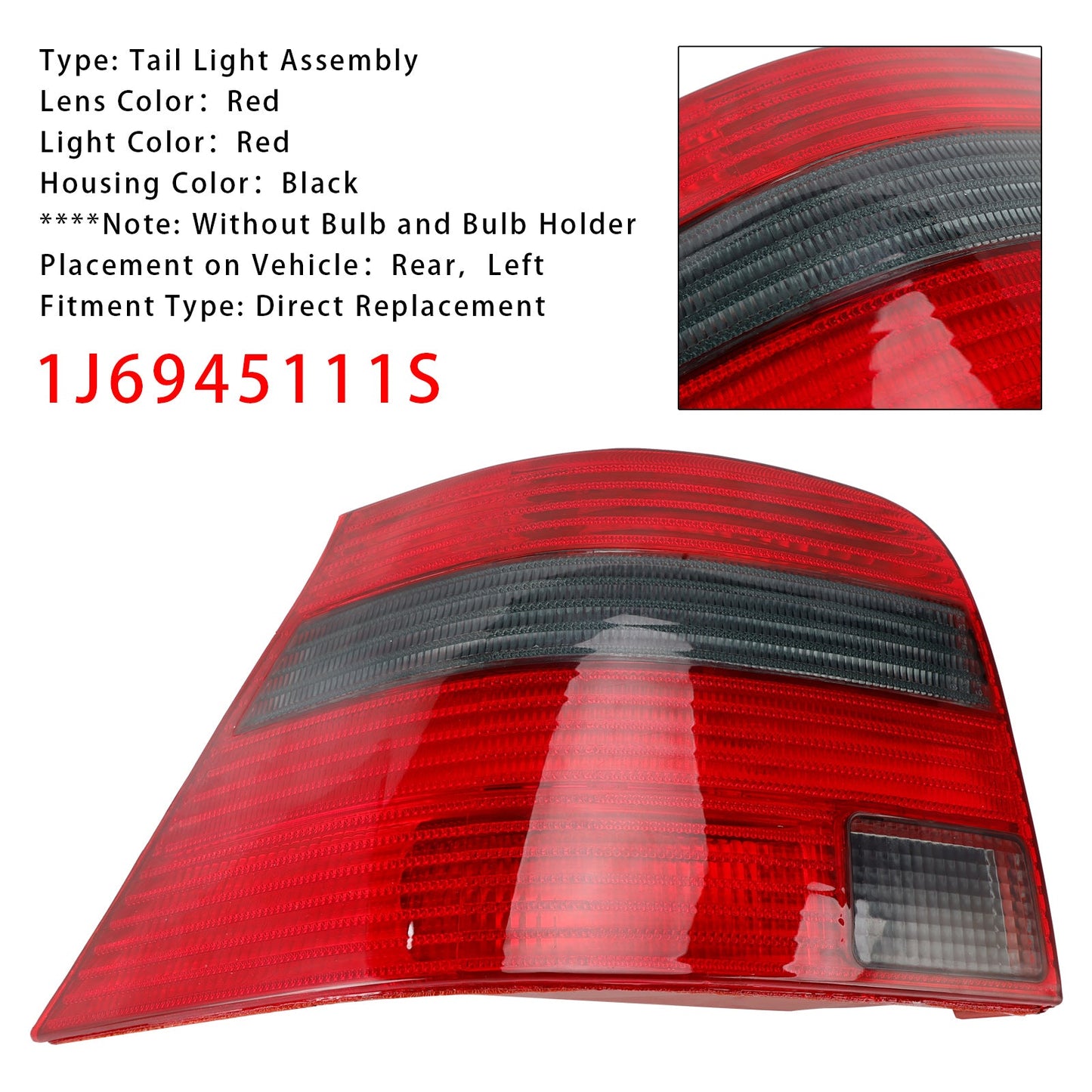 Fanale posteriore sinistro VW Golf Mk4 Hatchback 1997-2005 1J6945111S 1J6945111T