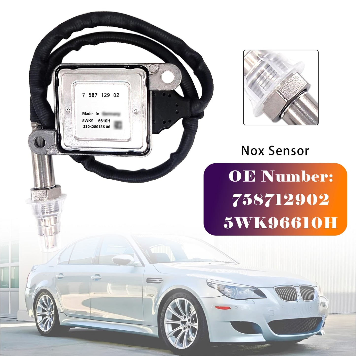 Sensore NOx 758712902 5WK96610H per BMW E90 E91 E93 E60 E61 E63 E64 325i 330i 525i 530i 630i