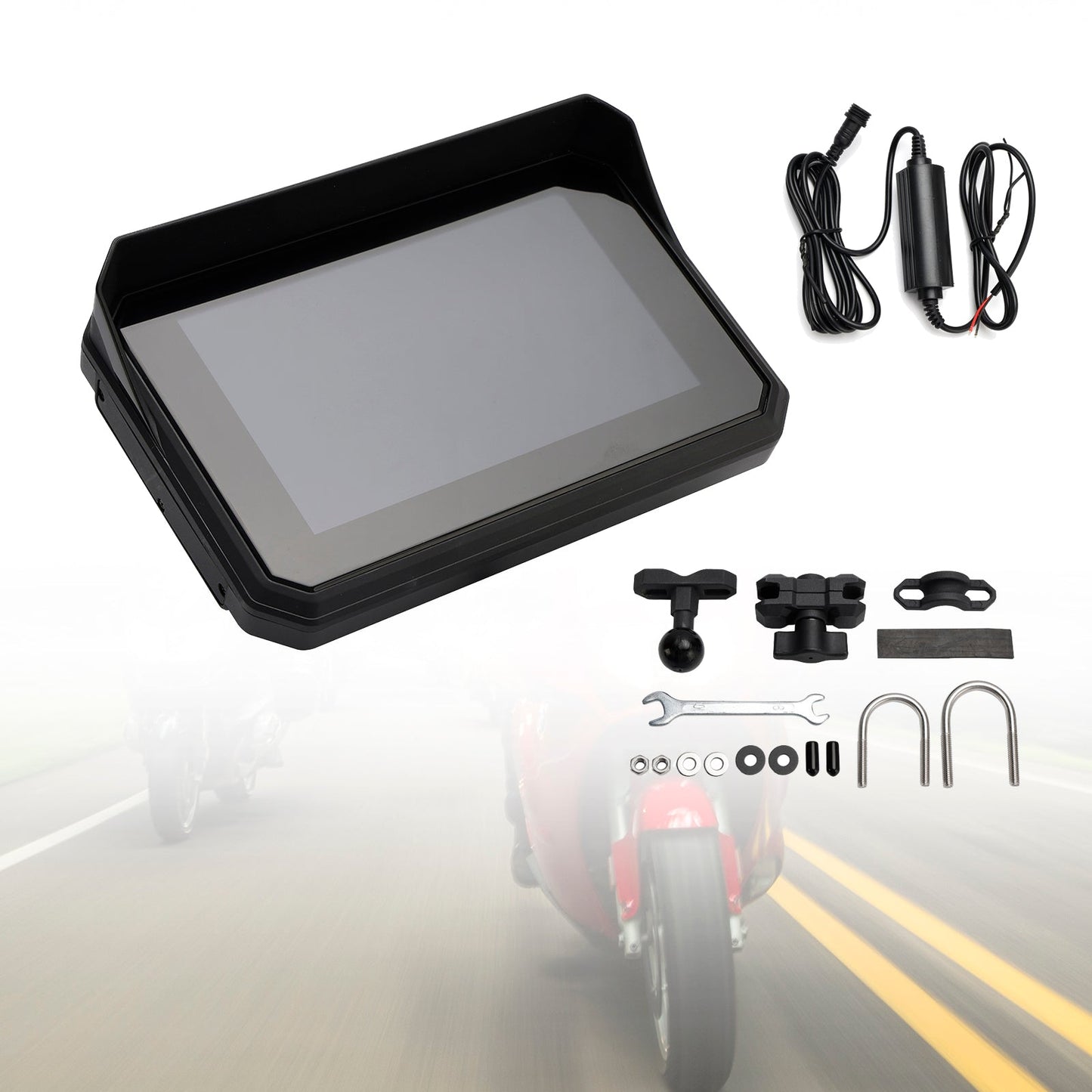 Registratore universale DVR da 5 pollici con touch screen Carplay per scooter e moto