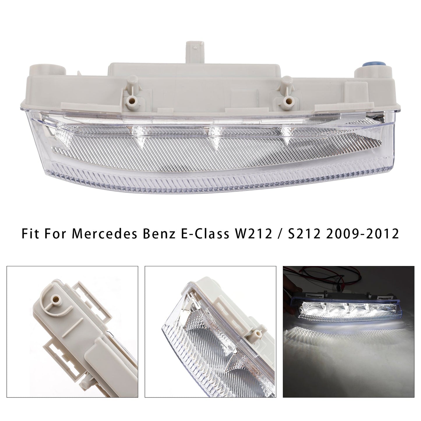 Fari fendinebbia diurni a LED lato destro per Mercedes Benz W204 S204 W212 2007-2014