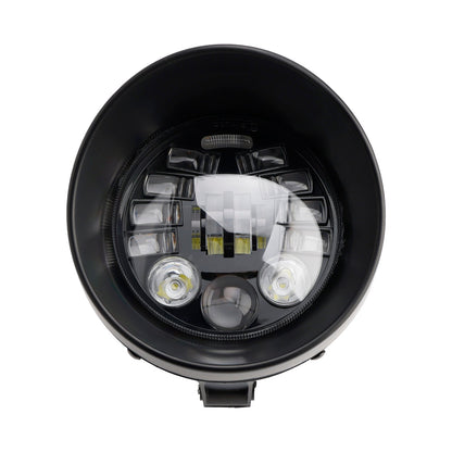 Faro fendinebbia multifunzionale, adatto per moto da corsa, bobber e chopper, cromato