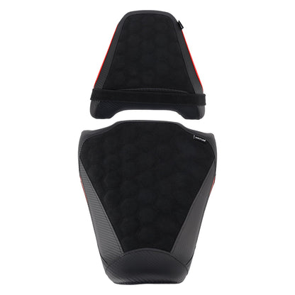 Kit cuscini passeggero Raider anteriori e posteriori per Honda CB650R CBR650R 2024-2025, colore rosso.