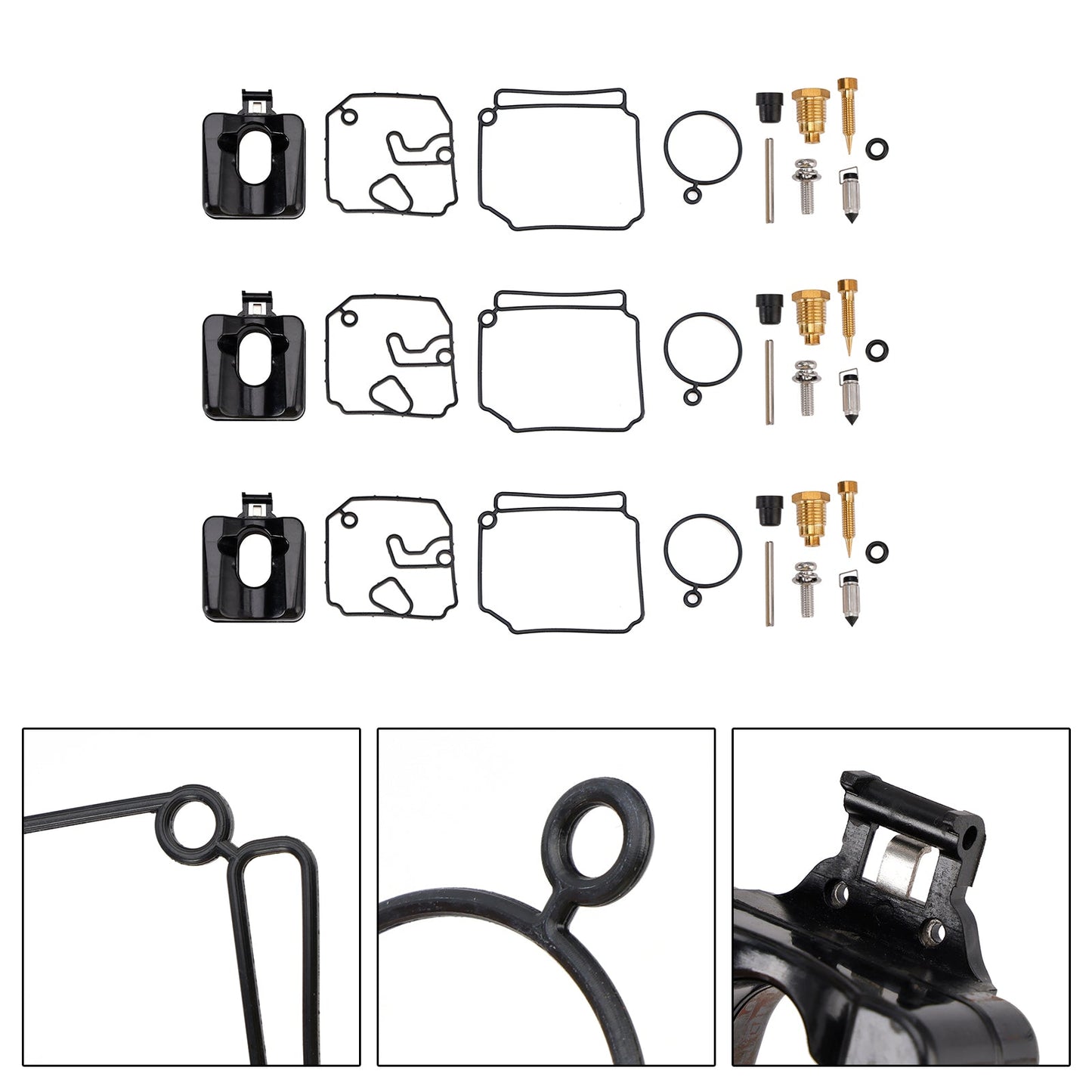 Kit di riparazione pompa carburante 3X adatto per carburatori fuoribordo Yamaha 40HP e 50HP a 2 tempi