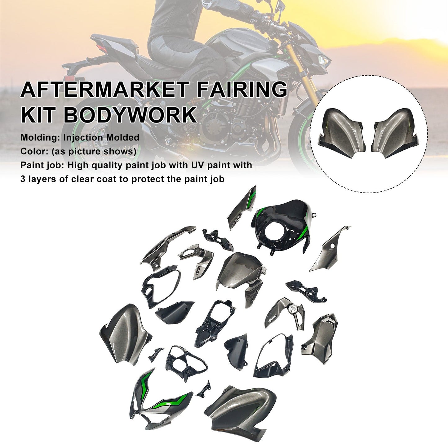 Kit di carene stampate a iniezione per Kawasaki Z900 2025-2026