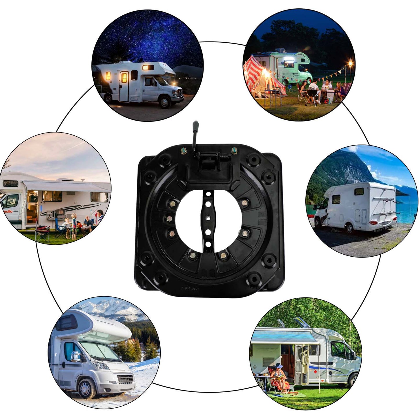 Modifica telaio del camper del giradischi girevole del sedile camper universale