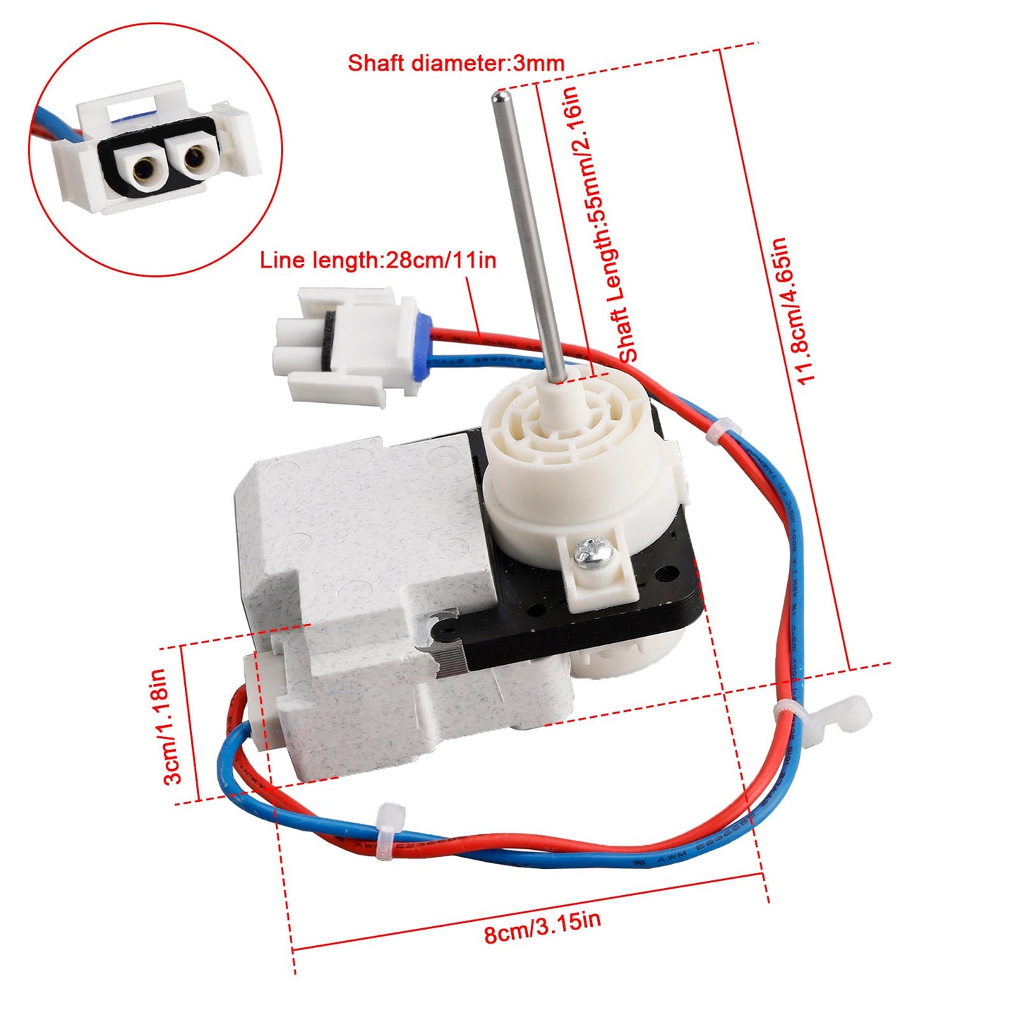 294D1233P002 WR01F04574 Motore ventola condensatore evaporatore frigorifero per MABE