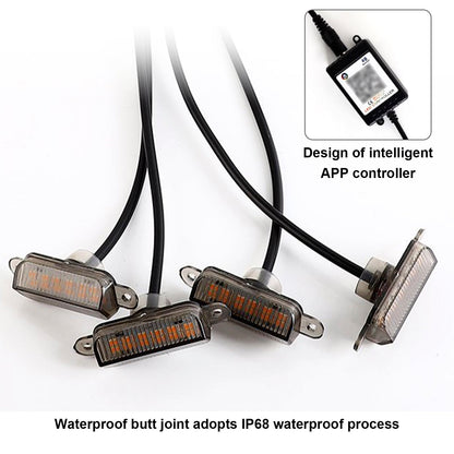 3 pezzi di illuminazione a LED RGB per griglia anteriore con controller APP per veicoli SUV fuoristrada