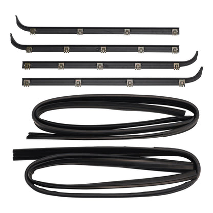 Guarnizione per finestrino anteriore Ford F350 Truck 1987-1997, 4 pezzi, guarnizione per finestrino porta + 2 pezzi, kit di guarnizioni