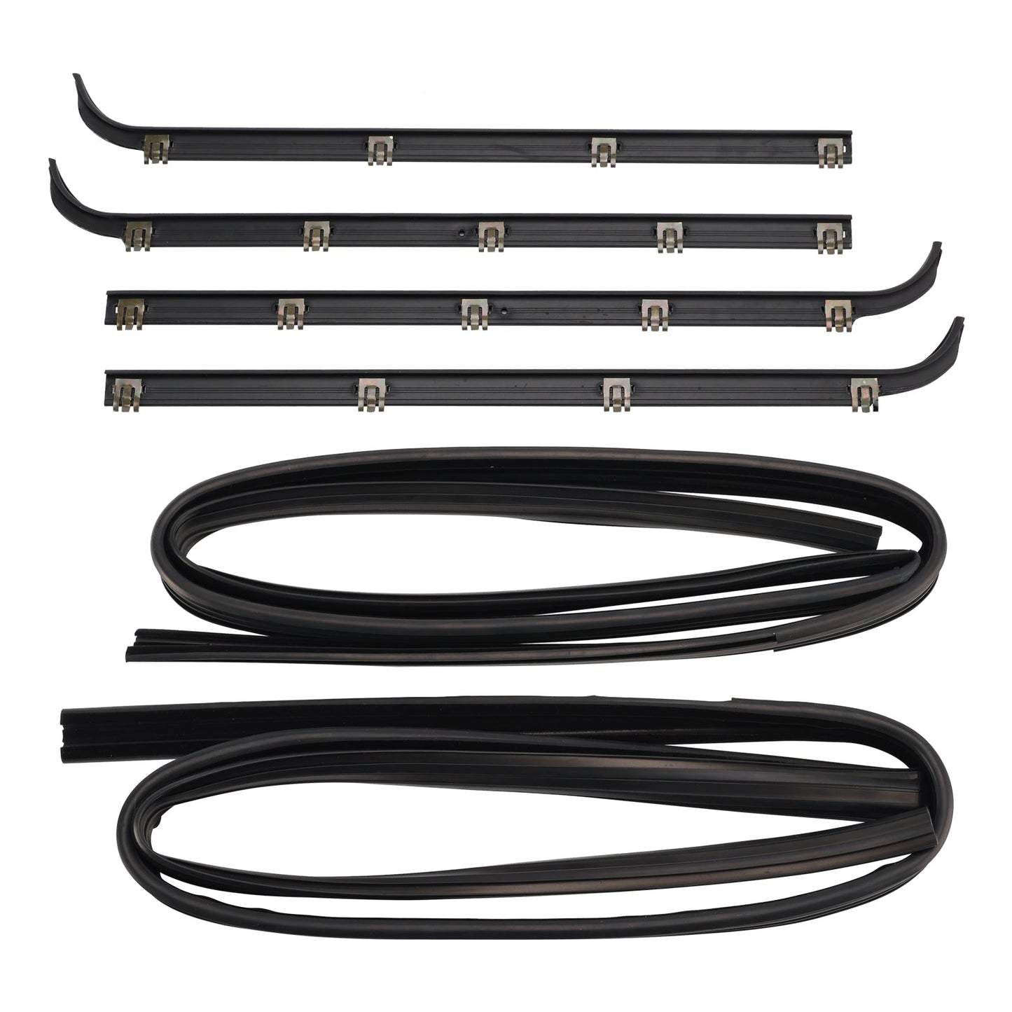 Guarnizione per finestrino anteriore Ford F150 per camion 1987-1996, 4 pezzi, guarnizione per finestrino porta + 2 pezzi, kit di guarnizioni