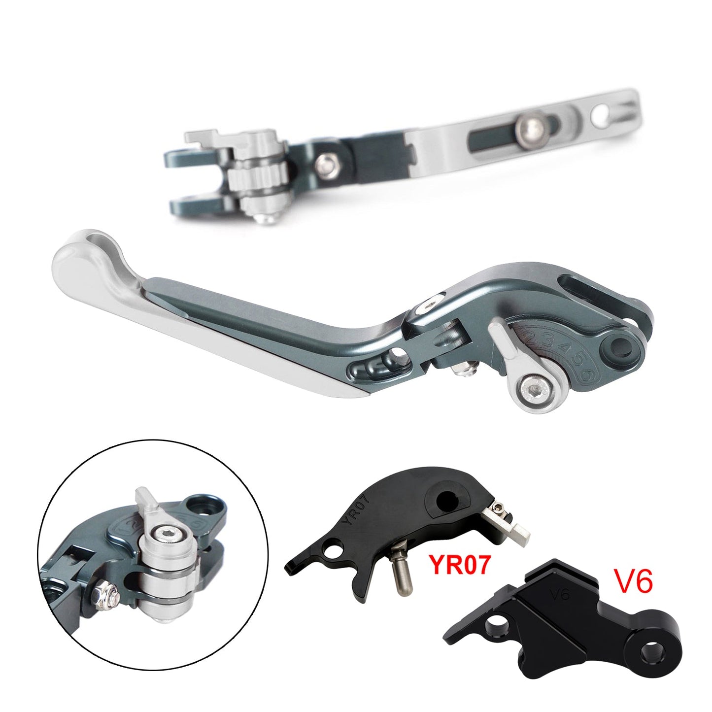 Leva freno frizione regolabile adatta per YAMAHA XSR900 XSR900GP MT-09 2024-2025