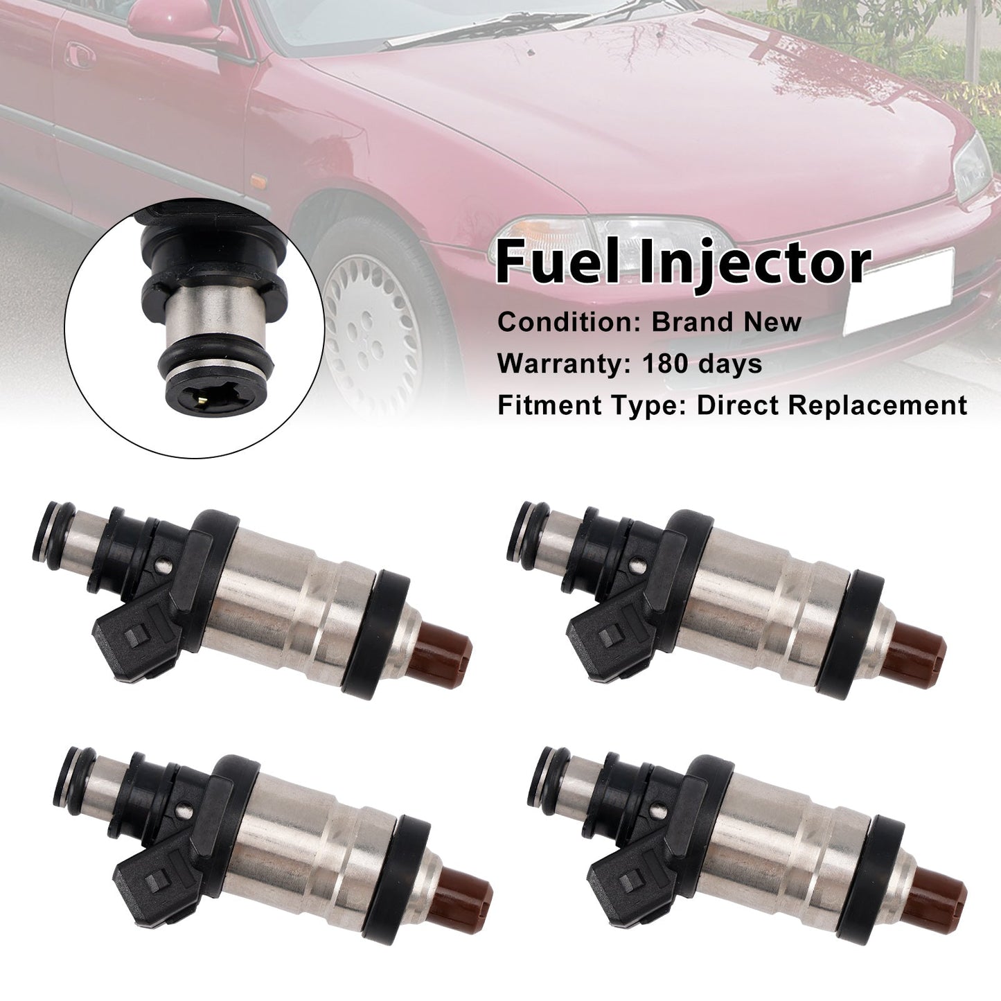Iniettore di carburante 4 pezzi 06164-P06-A01 adatto per Civic Del Sol 1.5L 1.6L Integra 1.7L 1.8L