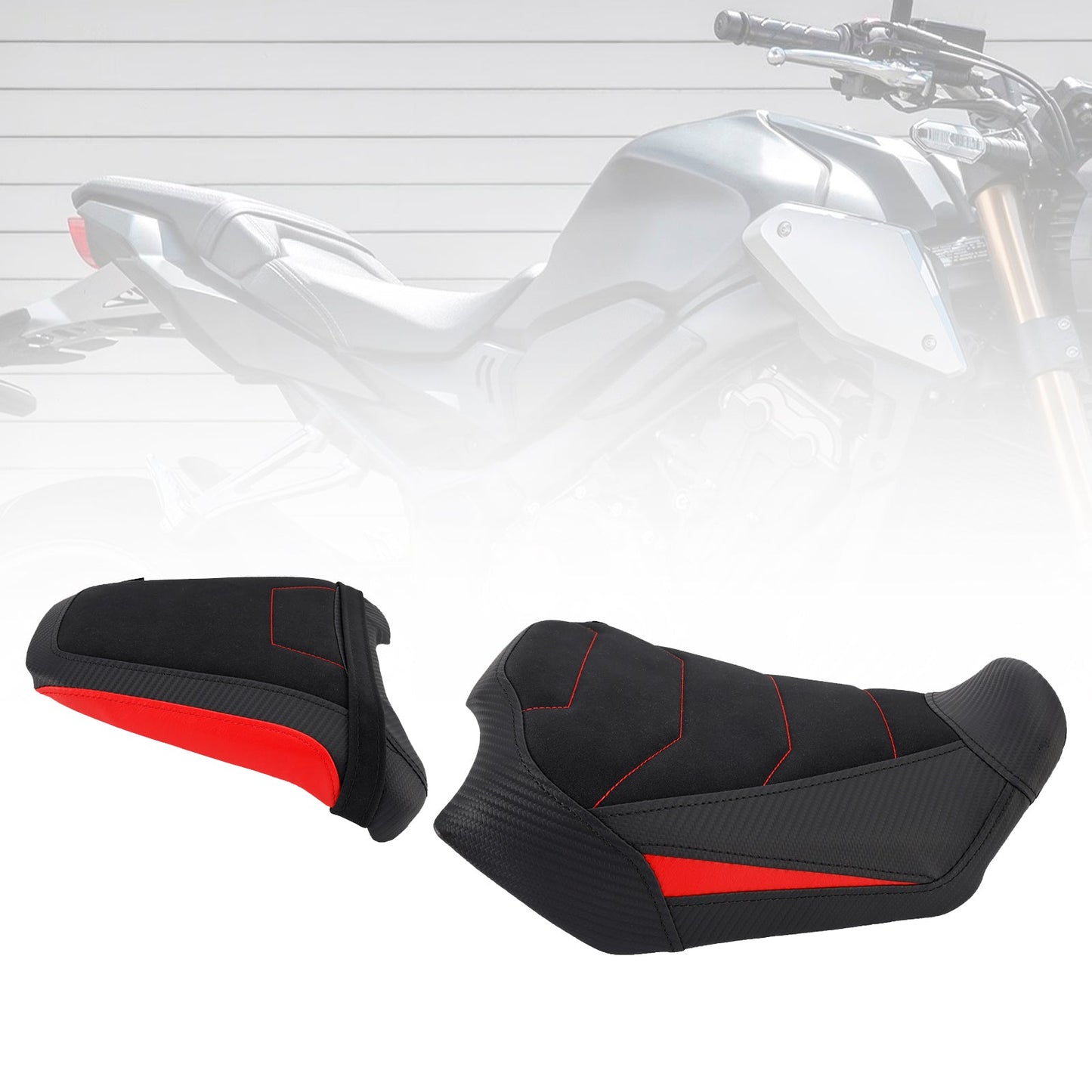 2024-2025 Per Honda Cb650R Cbr650R Parte anteriore inferiore con sedile posteriore conducente passeggero Rosso2