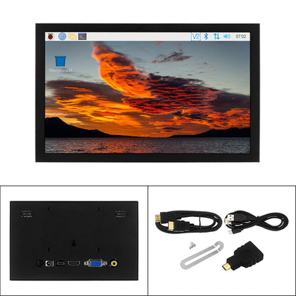 Schermo di monitoraggio per PC Raspberry Pi con display IPS HD da 7 pollici, interfaccia VGA/AV/HDMI