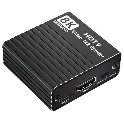 Splitter HDMI 8K 1 a 2 HD2.1 8K60hz/4K120hz/1080P240hz con EDID Splitter 1x2
