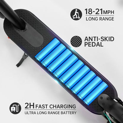 8,5 "Scooter elettrico pieghevole con app 350W 35 km Range 30 km/h Città pendola