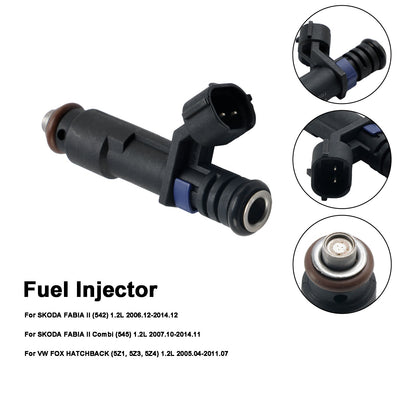 1 pz. Iniettore carburante 03D906031G per VW Fox Hatchback per Skoda Fabia II 1.2L