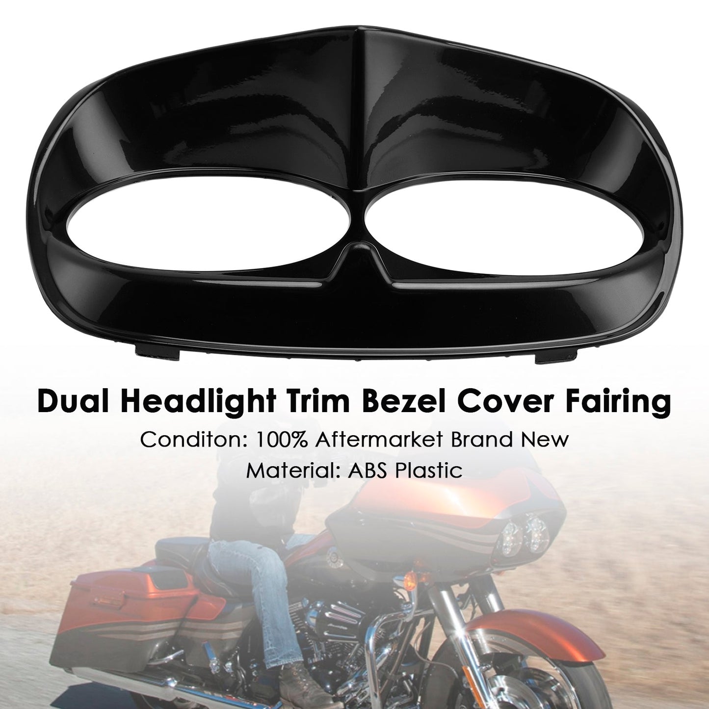 Copertura della cornice del faro anteriore doppio per Road Glide 1998-2013