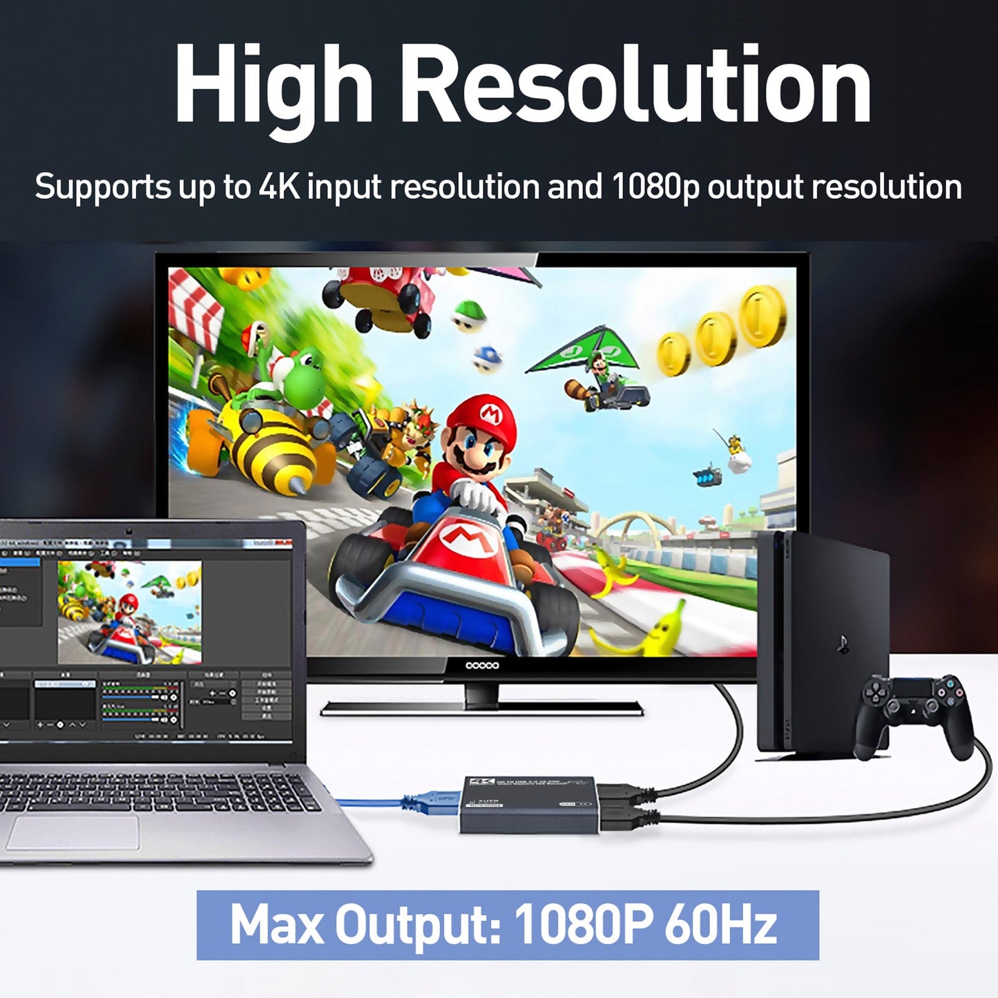 Scheda di acquisizione HDMI Video 4K Live Set-Top Box Registrazione Acquisizione audio