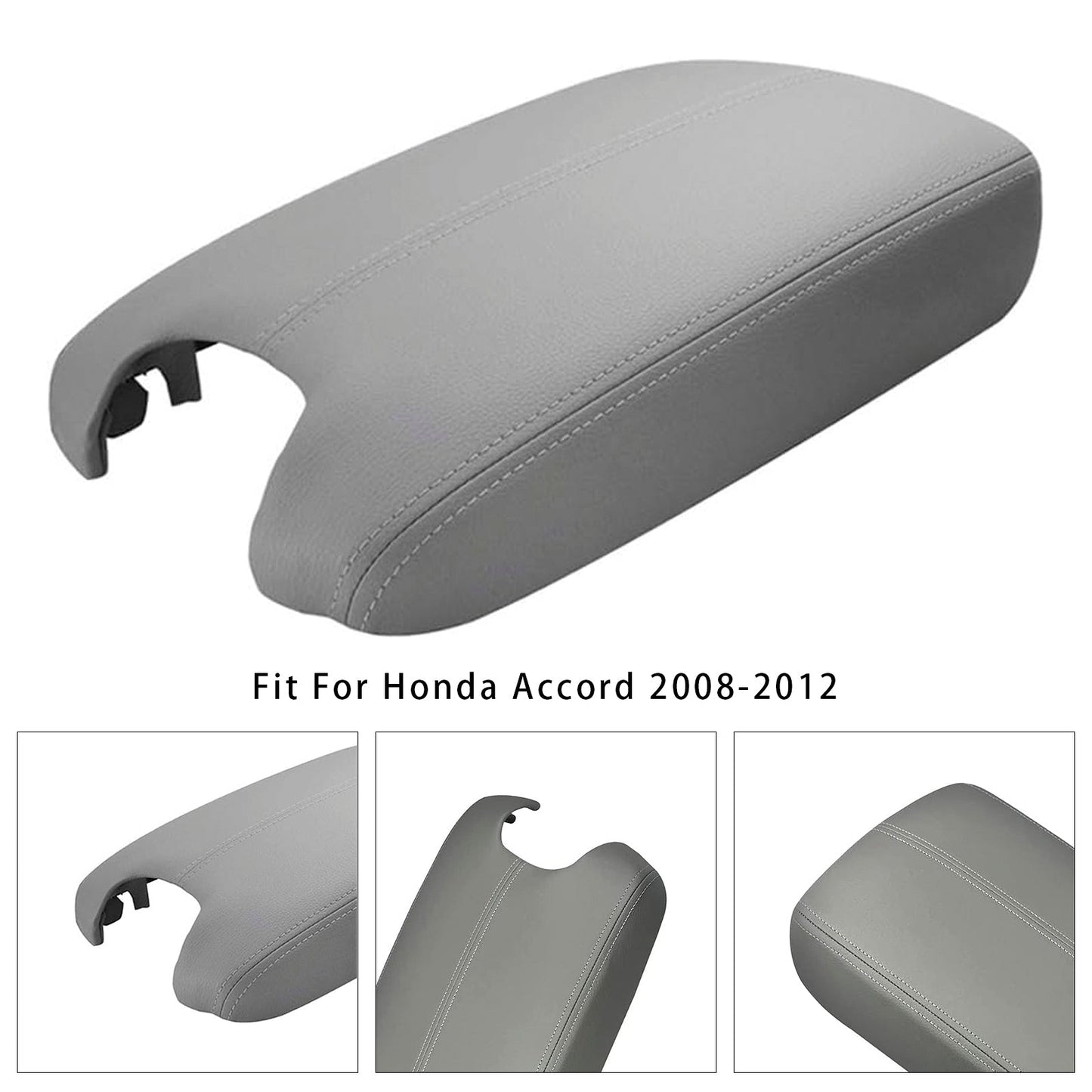 Coperchio della console centrale del bracciolo in pelle grigia per Honda Accord 2008-2012