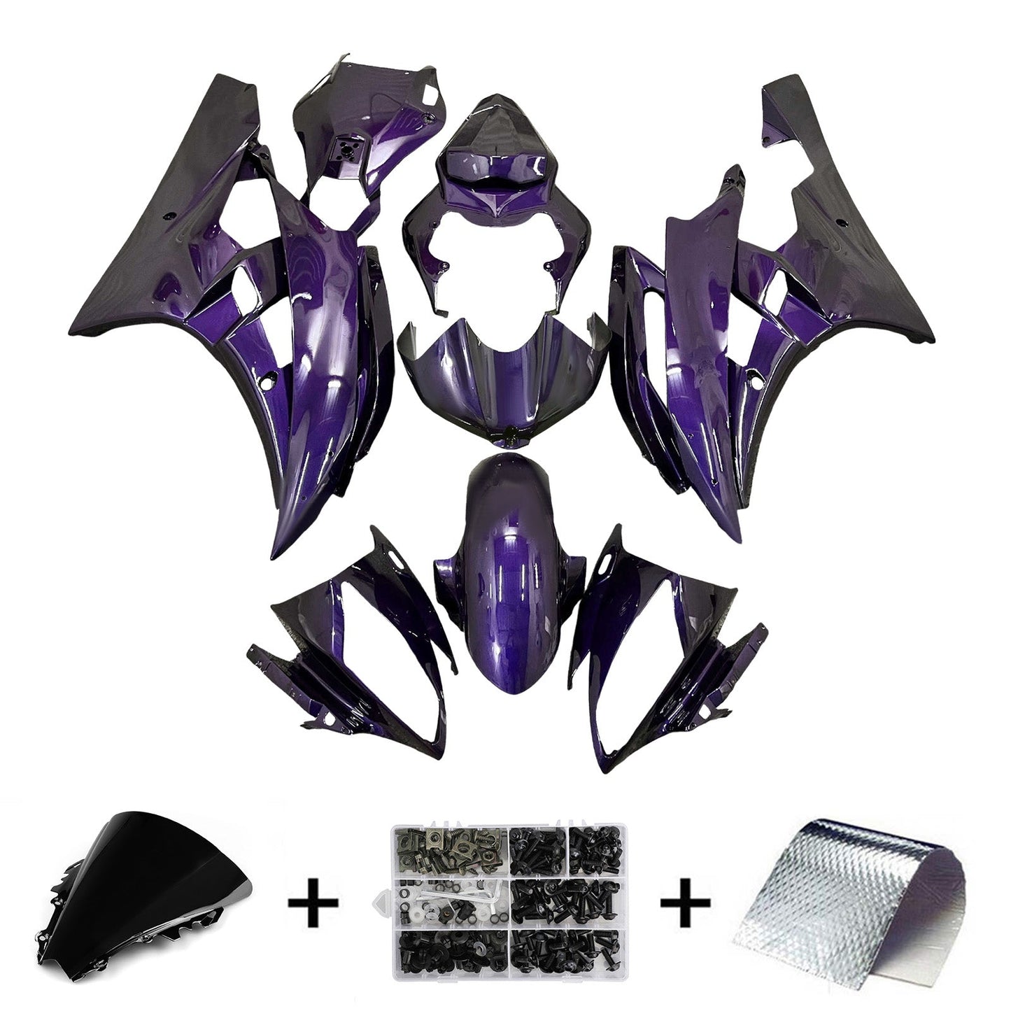 Kit carenatura iniezione plastica ABS per Yamaha YZFR6 YZF-R6 2006-2007