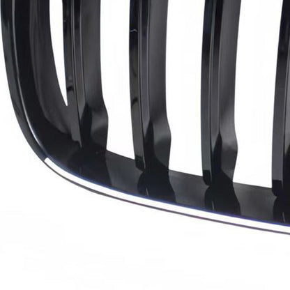 Griglia anteriore a doppio rene nera lucida, compatibile con BMW X1 F48 F49 2016-2019 (2 pezzi).