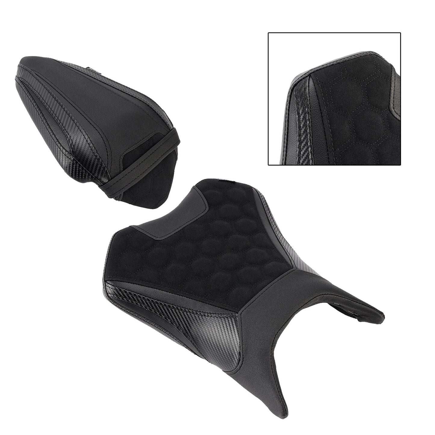 Kit sella conducente e passeggero per Kawasaki Ninja 500 Z500 2024-2025, cuscino posteriore verde