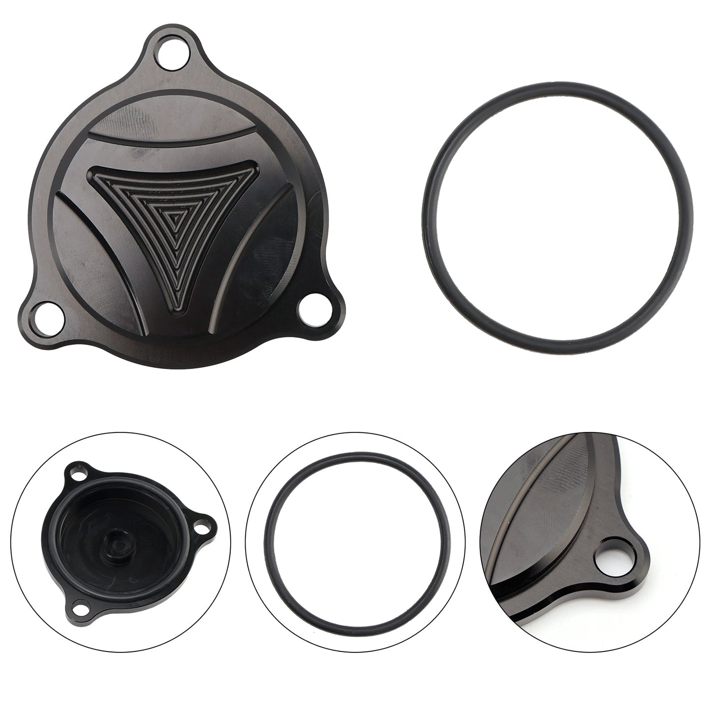 Coperchio filtro olio motore nero per Suzuki LTZ400 LTR450 DRZ400/400E/400S/400SM