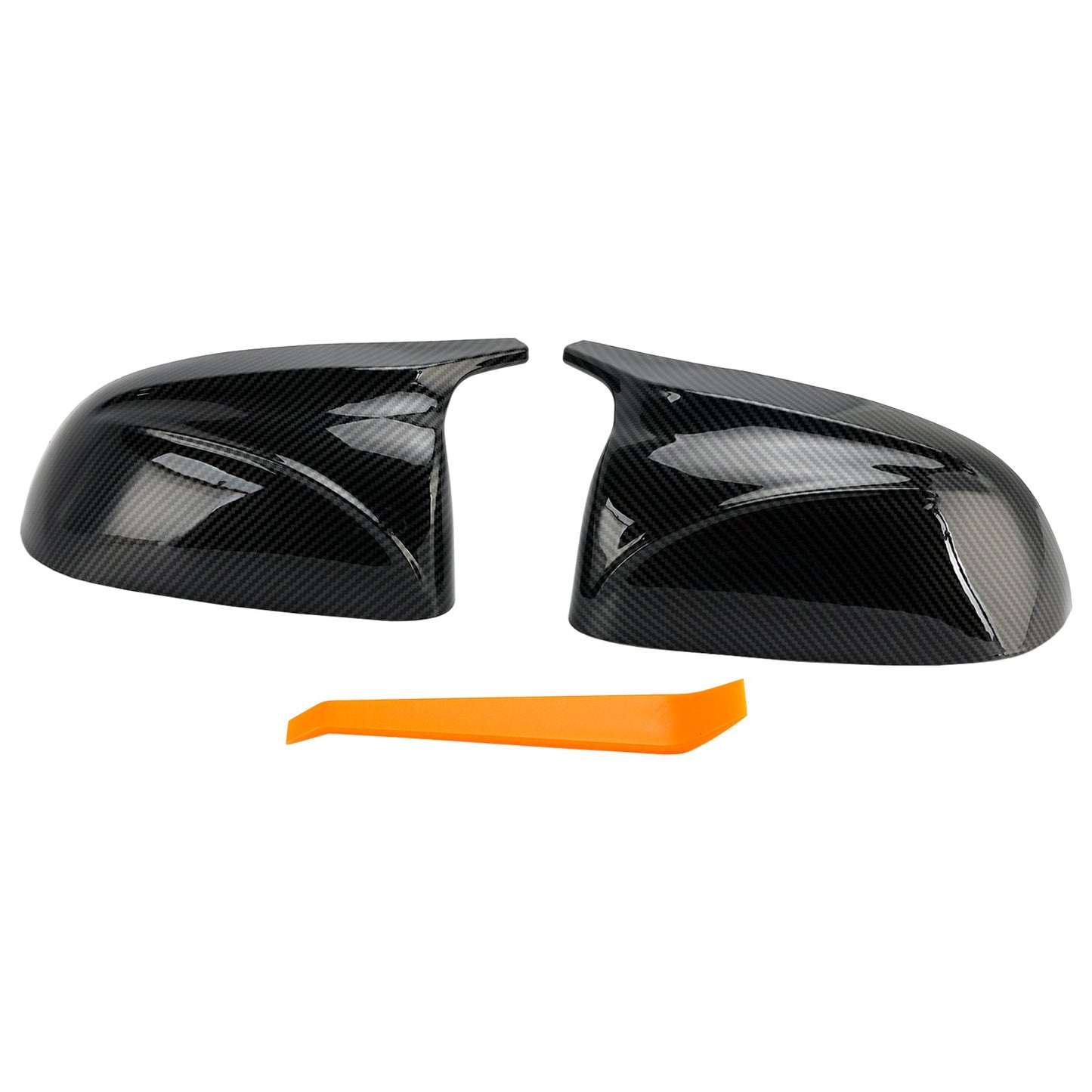 Copri specchietti retrovisori esterni in fibra di carbonio lucida per BMW x3/x4/ix3 2018-2022, 2 pezzi