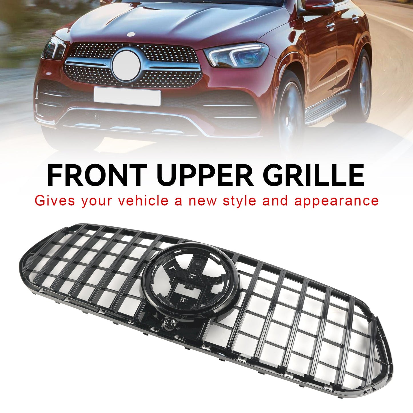 Griglia anteriore nera lucida per Mercedes Benz Gle W167 C167 V167 2020-2023