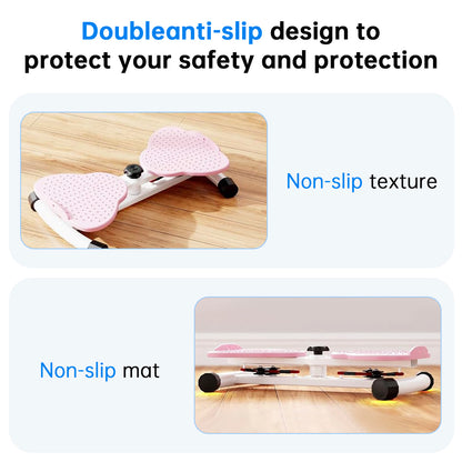 AB Twister Board, capacità 150 kg e 20 dB, ultra silenzioso, antiscivolo, per casa, palestra, attrezzatura per allenamento per donne, pancia grassa, rosa, macchina per torcere la vita, strumento fitness