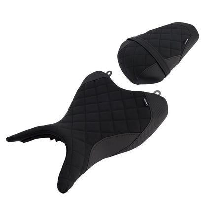 2025 - Per Yamaha Yzf-R3 2025 - Mt-03 Cuscino posteriore per sedile conducente e passeggero, nero