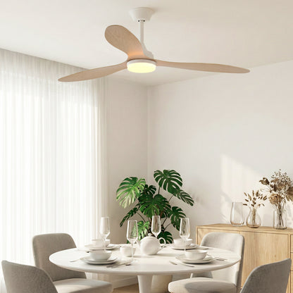 Telecomando Ventilatore moderno 52" con luce 6 velocità Nero-Bianco