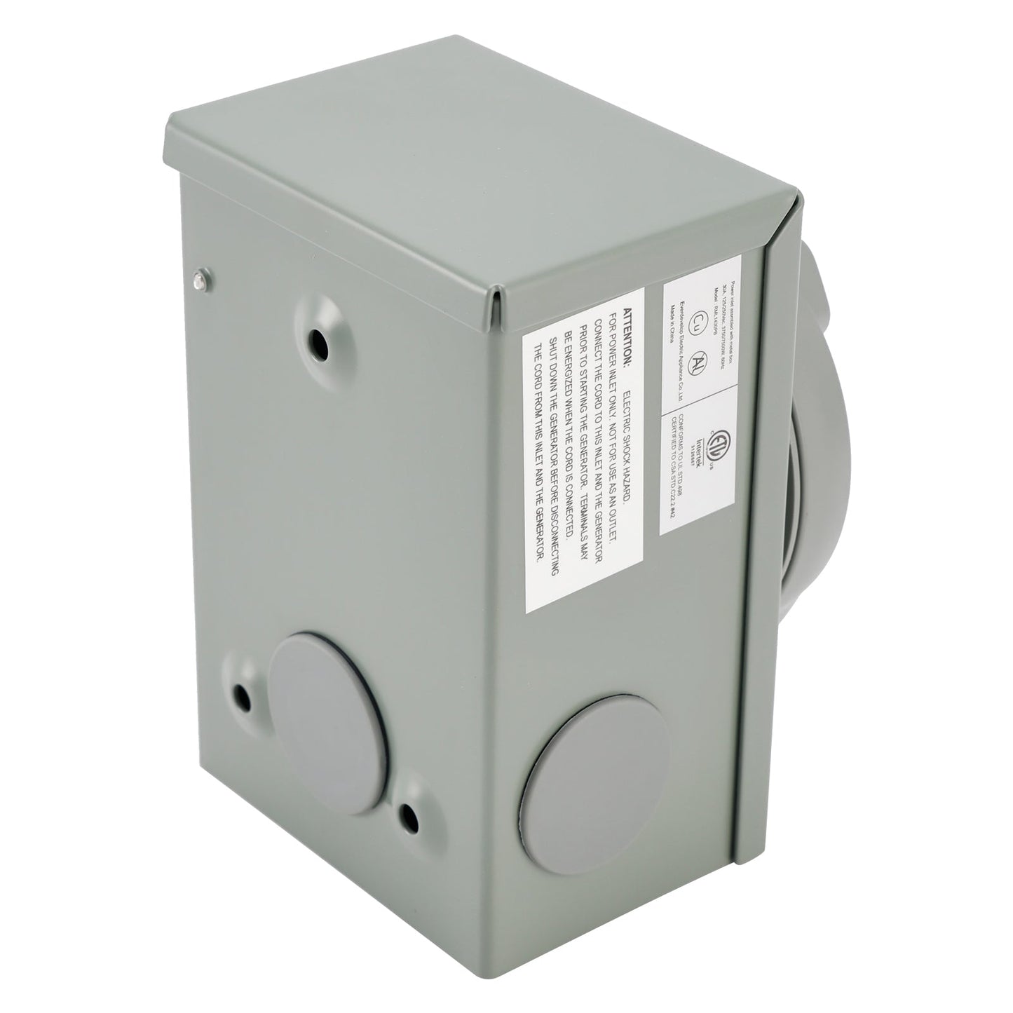 Scatola di ingresso per generatore RV da 30 Ampere NEMA SS2-50P Scatola di ingresso alimentazione 125/250 V