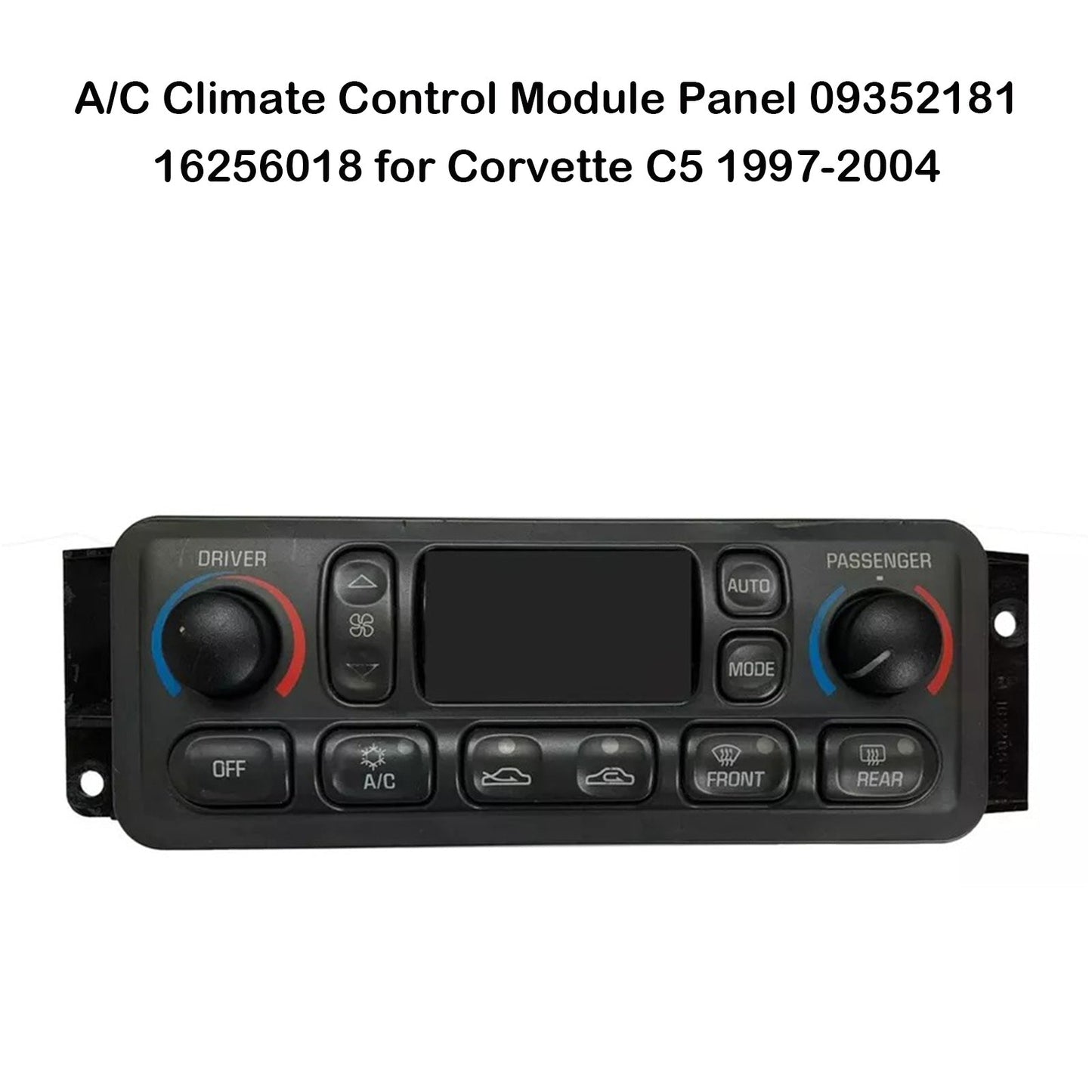 Pannello del modulo di controllo del clima A/C Chevrolet Corvette C5 1997-2004 Corvette 09352181 16256018