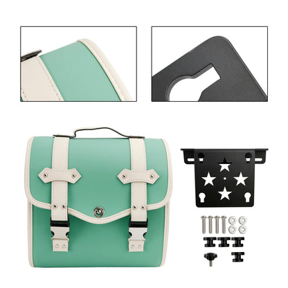 Borsa laterale porta attrezzi, kit di valigie a sgancio rapido, colore verde, per cruiser, adventure cafe.