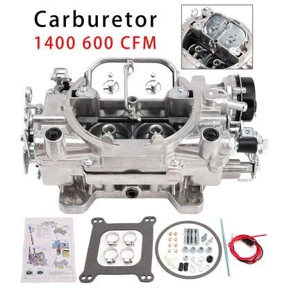 Carburatore 1400 600 CFM 4 corpi, starter elettrico, foro quadrato, valvola dell'aria a 4 corpi