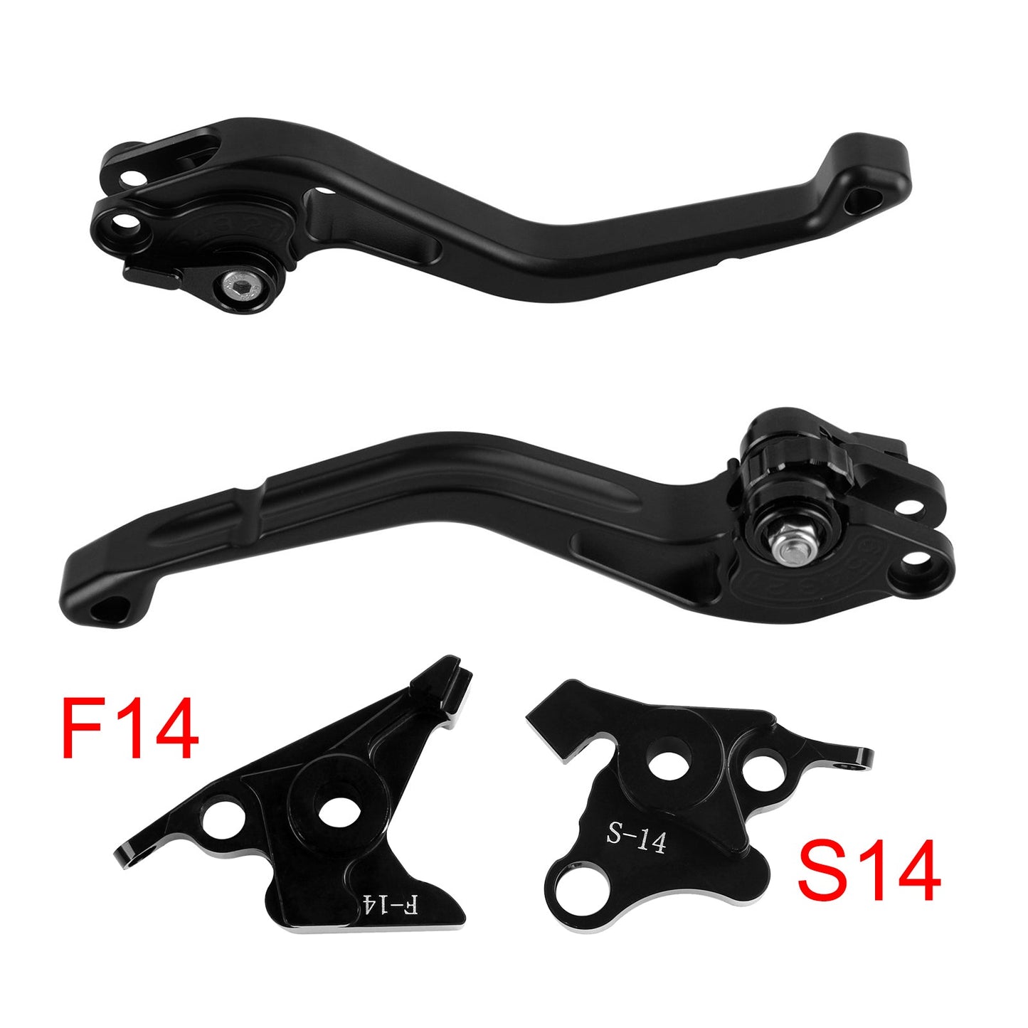 Nuova leva freno e frizione corta compatibile con Suzuki GSF650 GSXR1300 DL1000, colore nero.