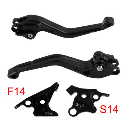 Nuova leva freno e frizione corta compatibile con Suzuki GSF650 GSXR1300 DL1000, colore nero.