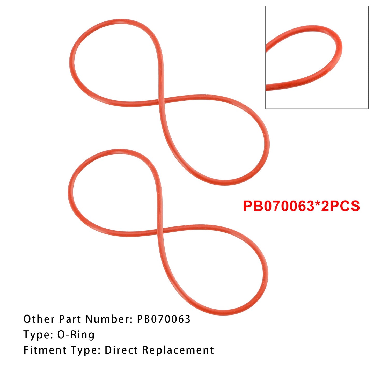 PB070063 O-Ring D-Base bruciatore per base bruciatore (D) 2 pezzi